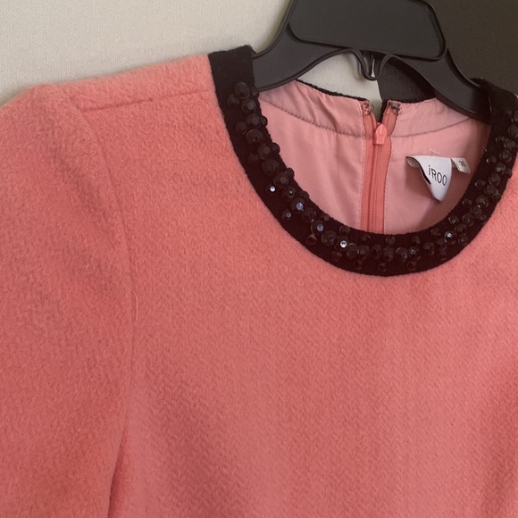 Retro Pink/Black Wool Blend Dress by iRoo - Size 4 (EU 36) - Picture 2 of 10